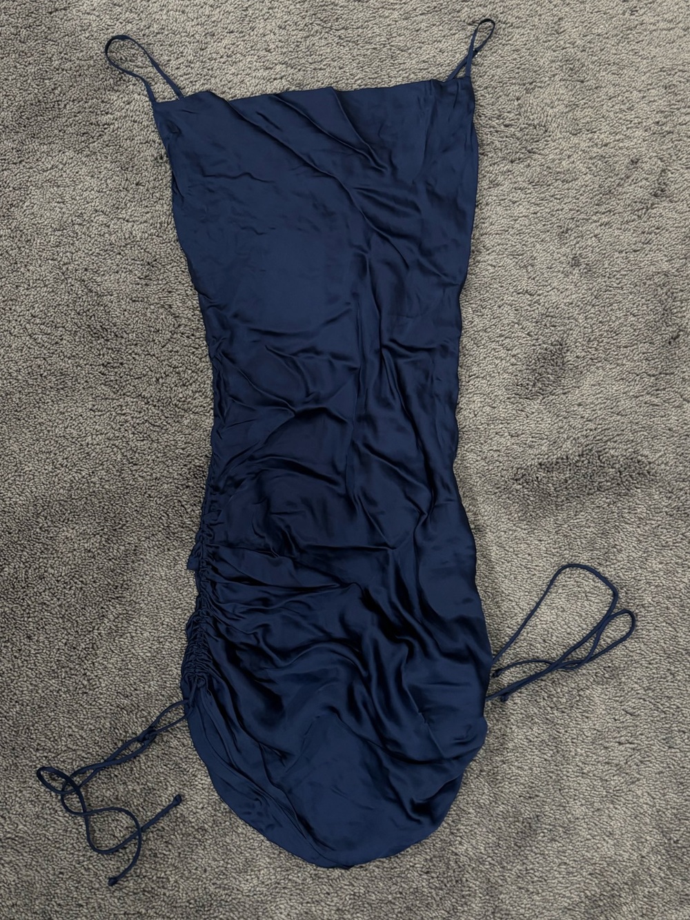 Wilfred Navy Blue Satin Slip Dress
